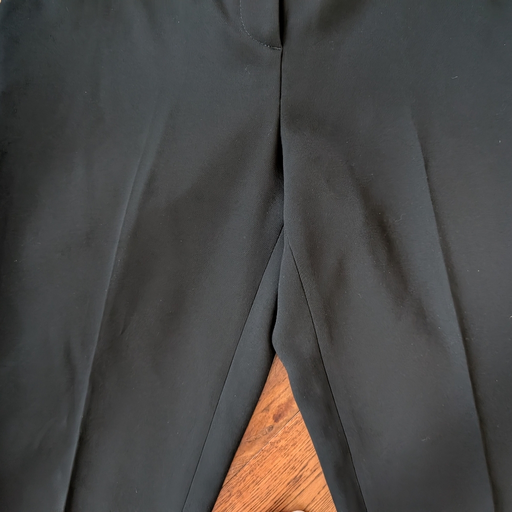 EUC Ladies Theory Black Slacks Pants Elastic Adjustable Waist Size 4 - Picture 2 of 6
